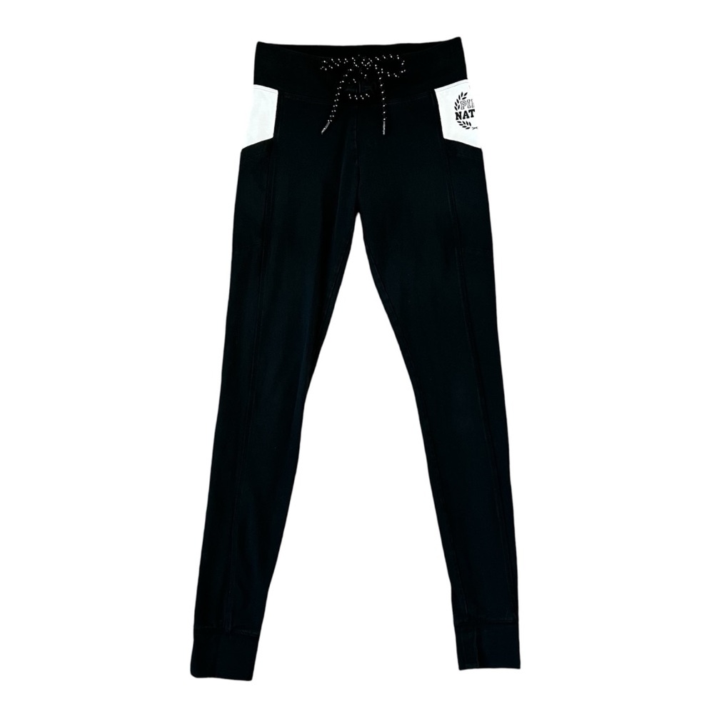 VS PINK Nation, Black Cotton Leggings, Size XS
